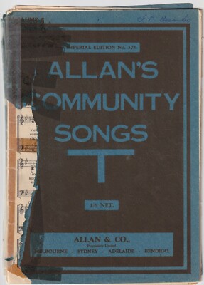 Allan's Community Songs - Edition No. 373 - Vintage Music Sheet