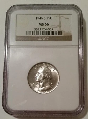 1946 S Washington Quarter MS66 NGC