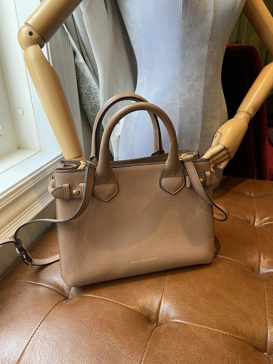 leather burberry tote