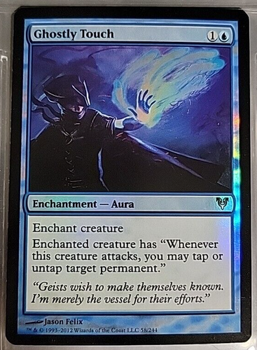 Ghostly Touch FOIL Avacyn Restored Blue Uncommon MAGIC MTG CARD - Picture 1 of 2