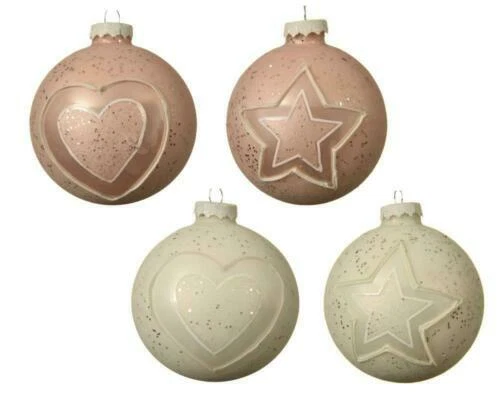 Decorazioni rosa stella per albero di Natale