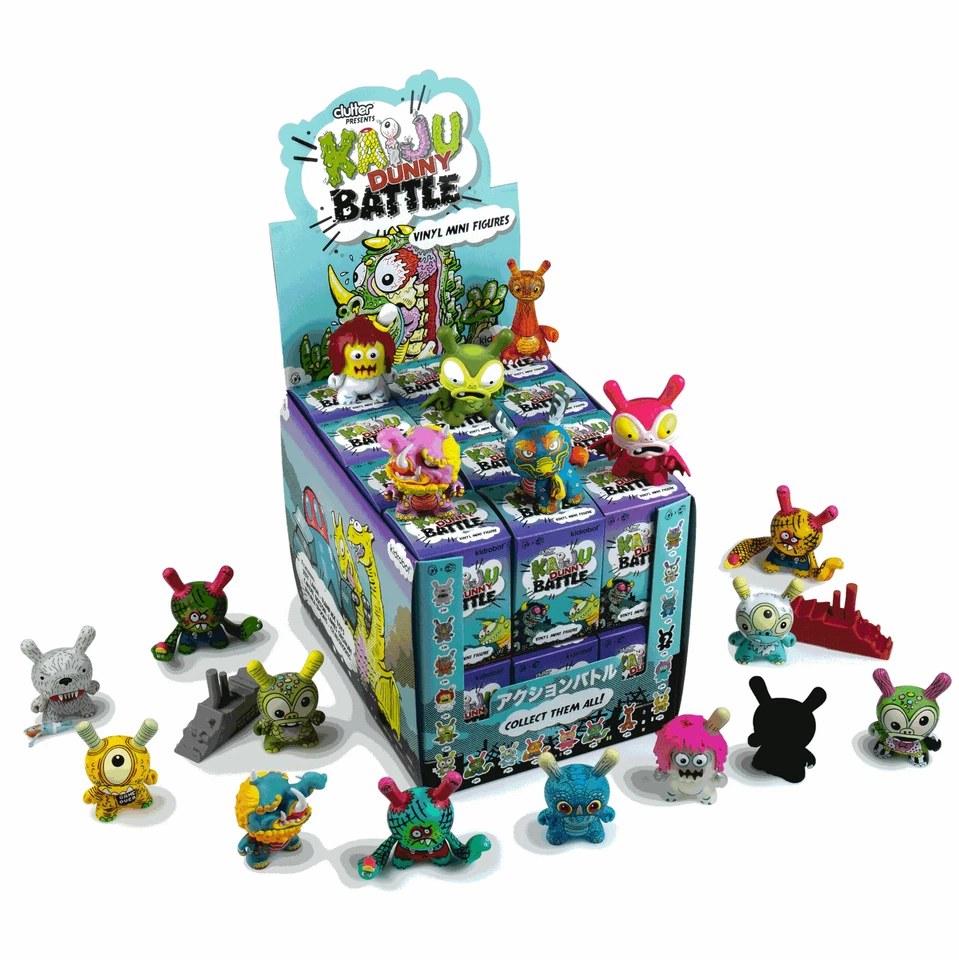 kidrobot Kaiju Dunny Battle Series Vinyl Mini Figures - GID Ugly Unicorn - NEW - Image 3 of 3