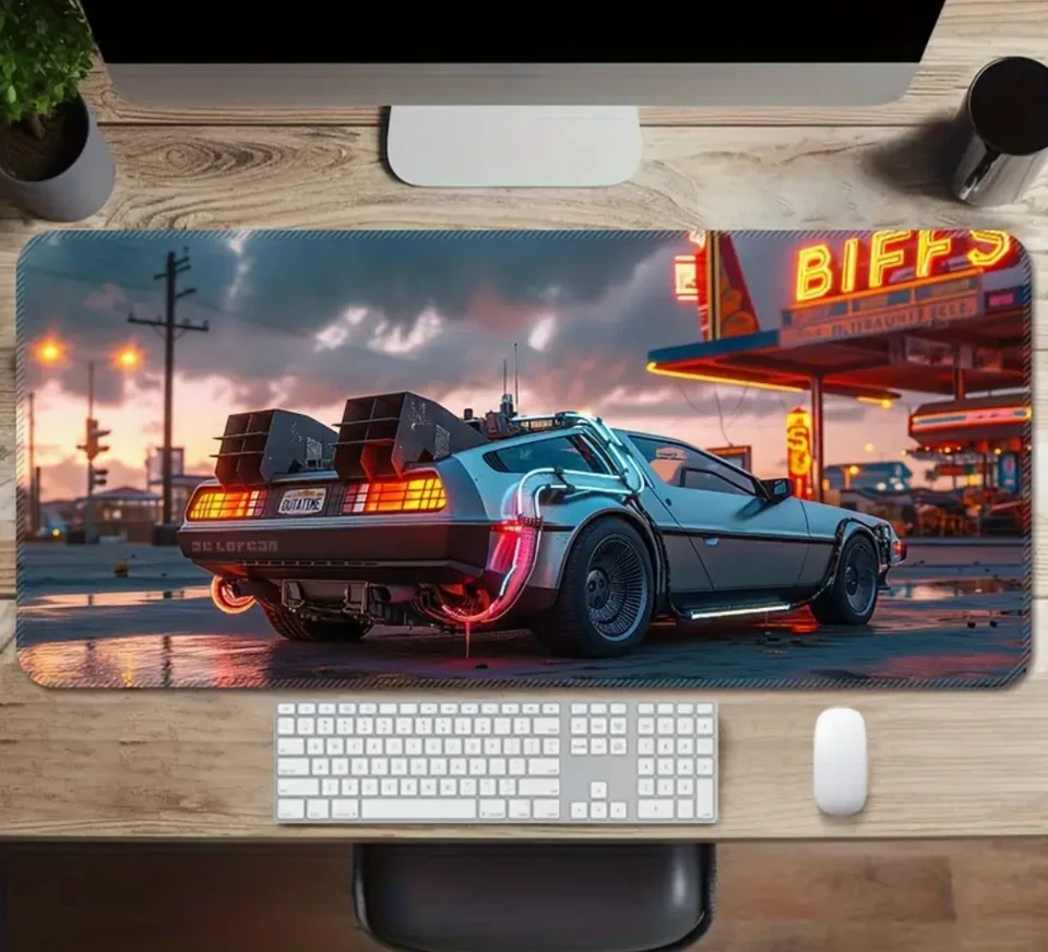 Large Gaming Mouse Pad - Silvery Sports Car Design, Non Slip, Extended Desk Mat - image 2 of 4