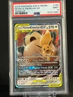 2019 Pokemon Sun and Moon Eevee and Snorlax GX Team Up Holo PSA 9