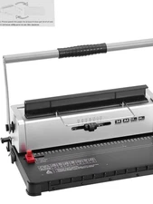 Coil Spiral Binding Machine Manual Book Maker 34-Holes Binding 120 Sheets Punch 