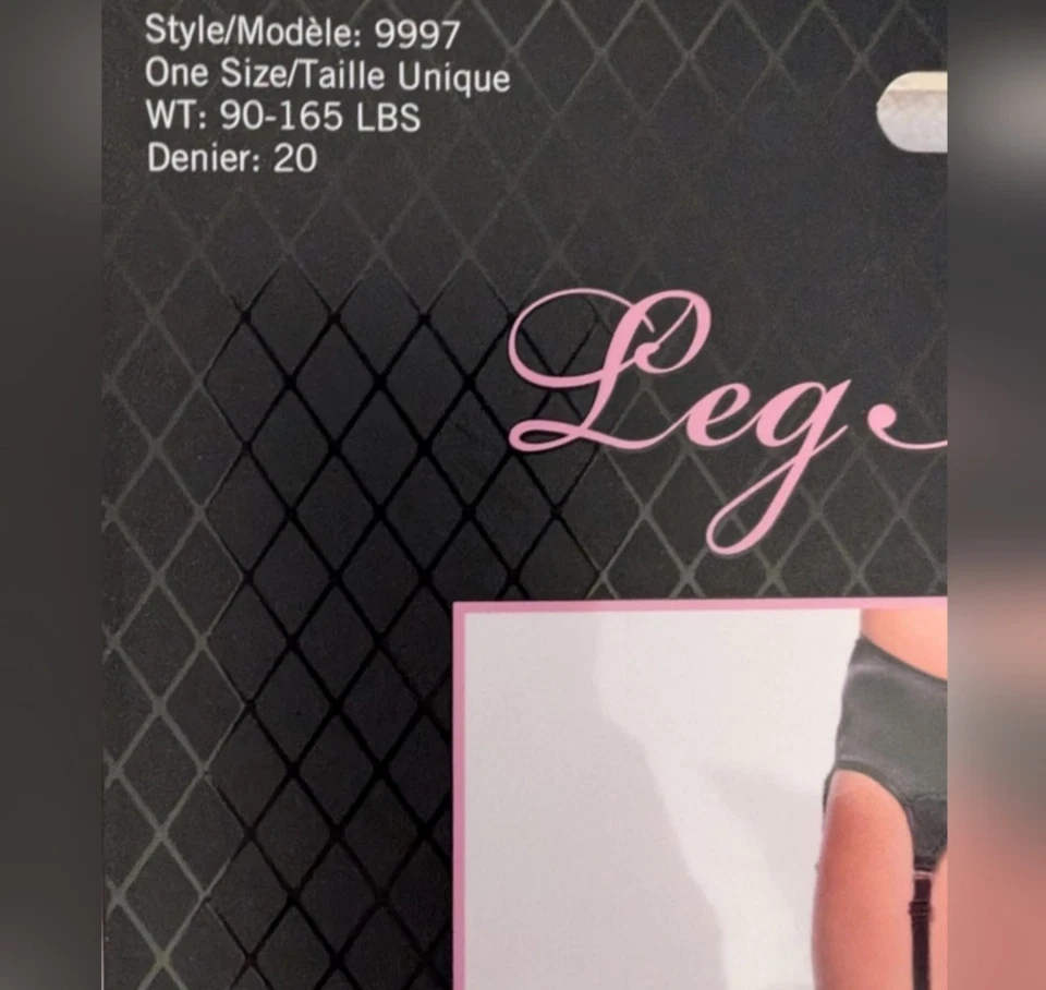 Novas meias transparentes de elastano Leg Avenue com faixa listrada - Imagem 4 de 4