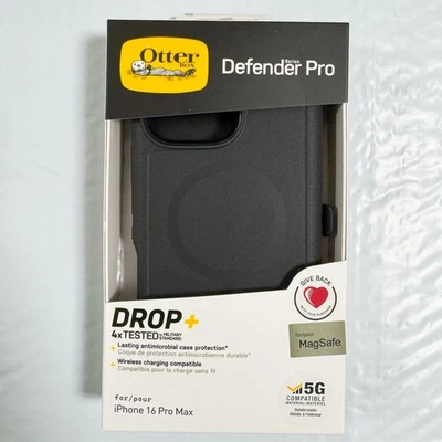 OtterBox Defender for MagSafe With Holster for iPhone 16 Pro Max, Black Case