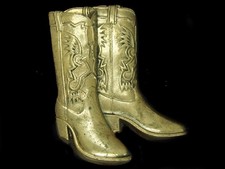 UC11129 VINTAGE 1979 COWBOY BOOTS SOLID BRASS BARON BELT BUCKLE