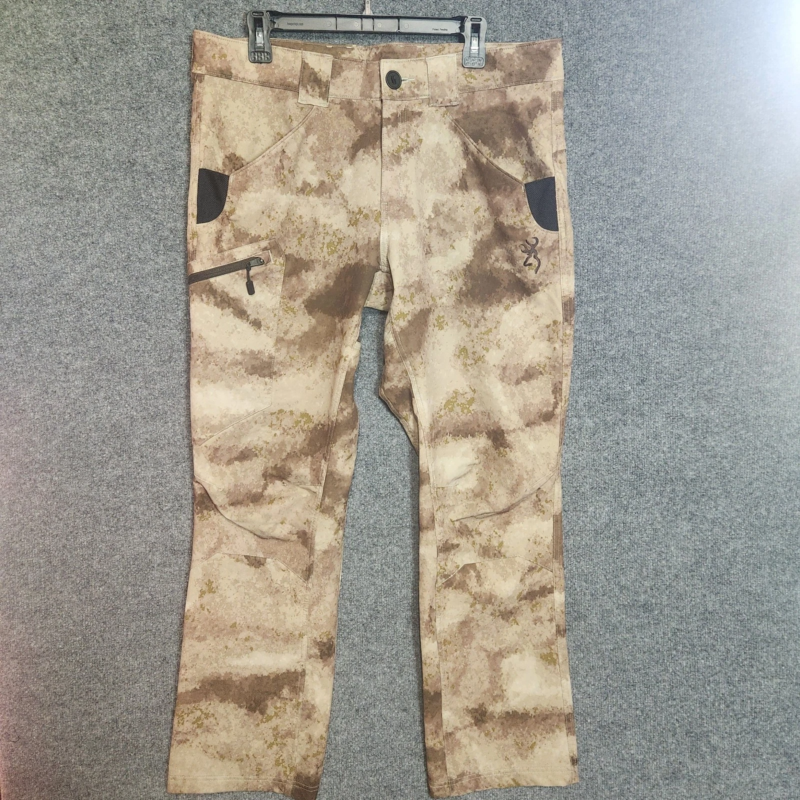 Browning Mens Hell's Canyon Speed Javelin-FM Soft Shell Pants Size 36 Brown Camo