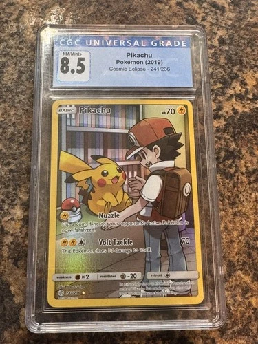 Pikachu 241 Cosmic Eclipse Secret Rare CGC 8.5 Near MINT Pokemon