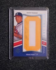 MLB Braves Kenshin Kawakami Rookie Autograph & Patch Card. rookie card picture