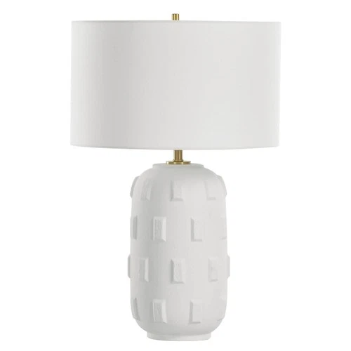 Uttermost Emerie 26 1/4" High Modern Matte White Ceramic Table Lamp - Picture 4 of 7