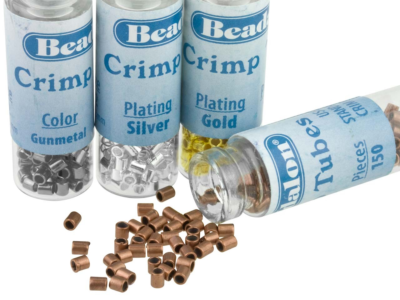 Base Metal Crimp Tube Variety Set Size 2 Various Finshes Beadalon