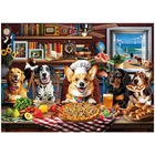 1000 Pieces Puzzles for Adults Dogs' Dinner Party Jigsaw Puzzle for Family Game