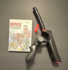 Rapala Pro Bass Fishing (Nintendo Wii) w/ Rod,Case, Manual