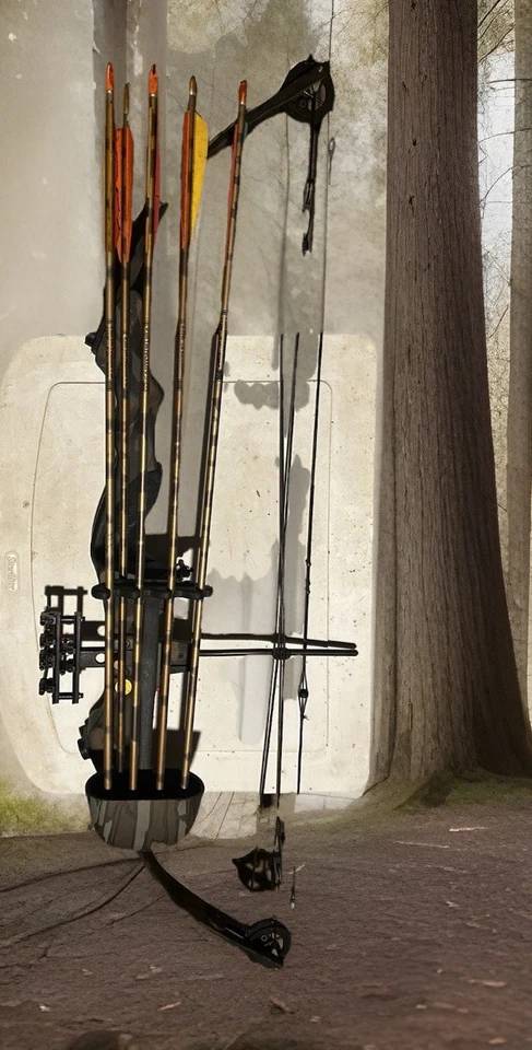 Arco compuesto Martin Cougar Speed Flite con carcaj y flechas para zurdos Foto 3 de 4