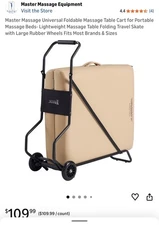 Massage Rolling Massage Table Trolley Cart Portable Folding Dolly Master Royal