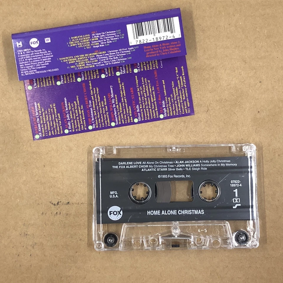HOME ALONE CHRISTMAS Cassette Tape 90s Soundtrack DARLENE LOVE TLC TOM PETTY - Imagem 2 de 4