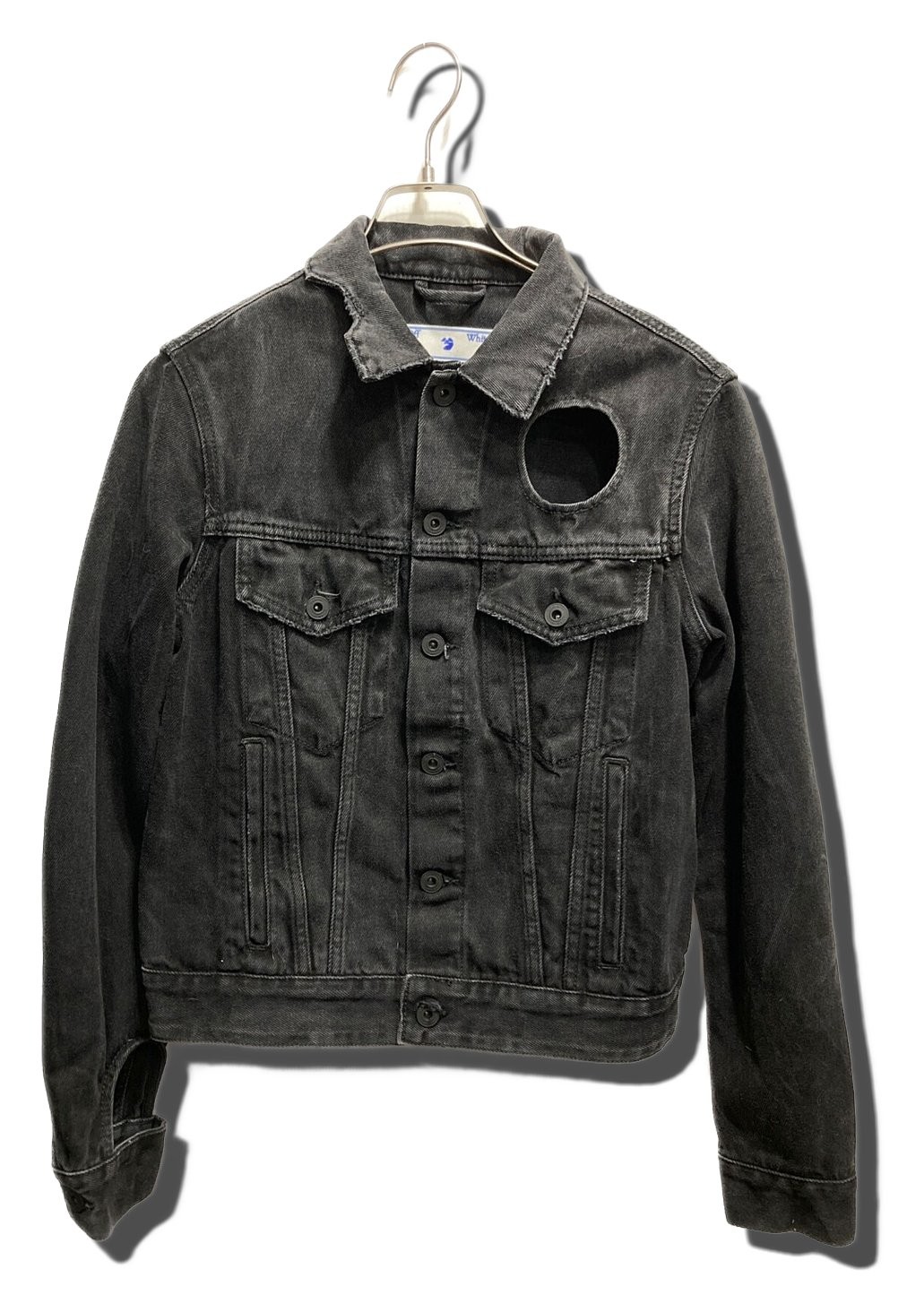 OFFWHITE Cutwork Design Denim Jacket OWYE027F21DE… - image 1