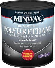 Water Based Oil-Modified Polyurethane, Warm Satin, Clear, 1 Quart