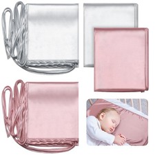 2 Pcs Satin Bassinet Sheet Baby Hair Soft Silk Feeling Sheet Baby Bassinet fo...