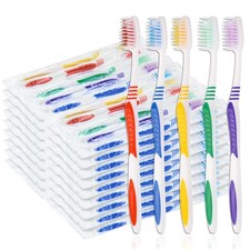 200 pcs Bulk Toothbrushes Individually Wrapped, Colorful Manual Disposable Tr...