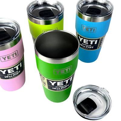 YETI 16 oz Pint / 20 oz Stackable Cup Set (4) Coastal Retired Rare