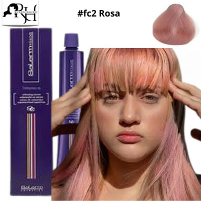Tinte permanente en crema Salerm Vision #fc2 Rosa 75ml/2.5oz