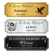 Personalised Memorial Plaque Laser Engraved Metal Bench Plate with Any Name Date
