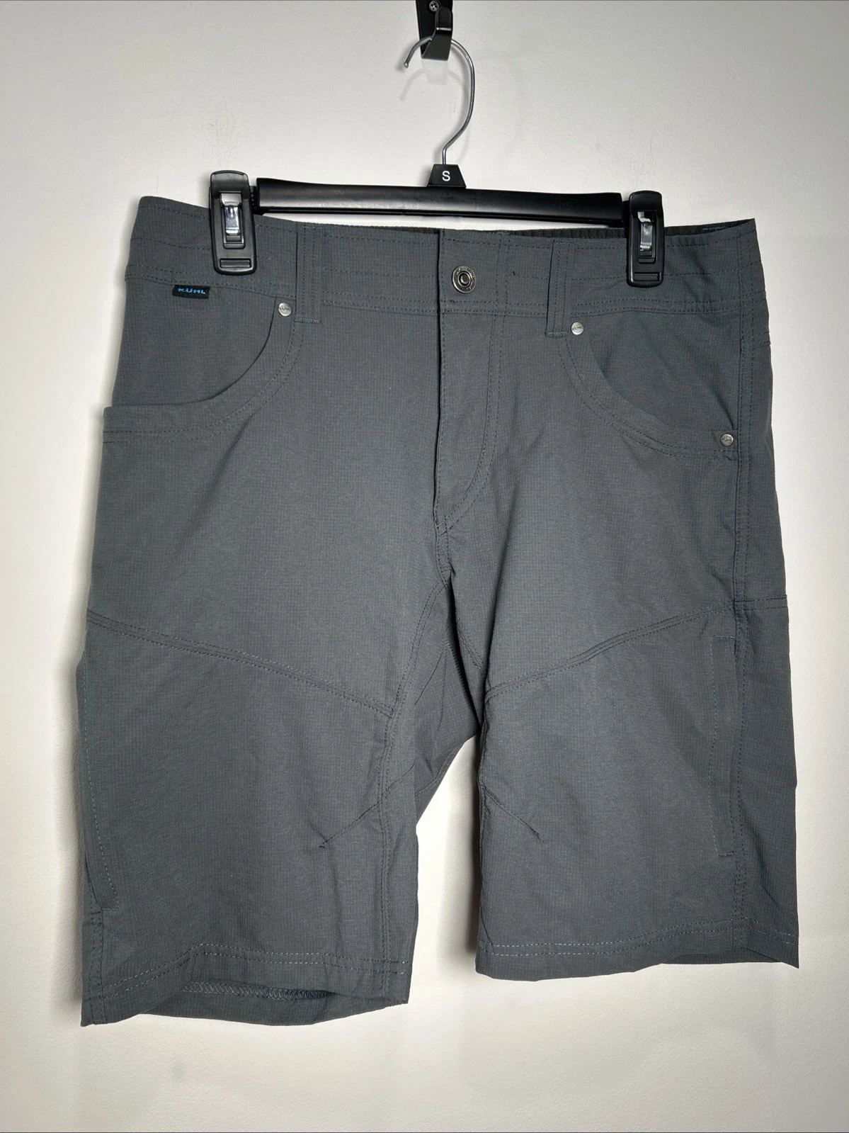 KUHL Shorts Mens Sz 32 Gray Silencr Cargo Hiking Outdoor Ripstop 5230