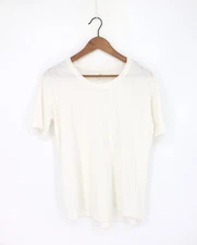 VELVET By Graham & Spencer Short Sleeve Vintage Slub Tee OffWhite S $124 A4 219