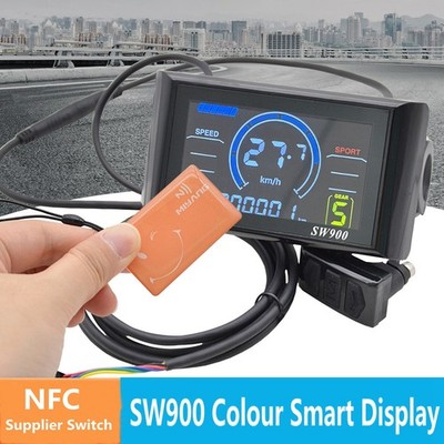 E-bike 24V/36V/48V/60V/72V NFC SW900 Colour Display Speed Meter Control Panel