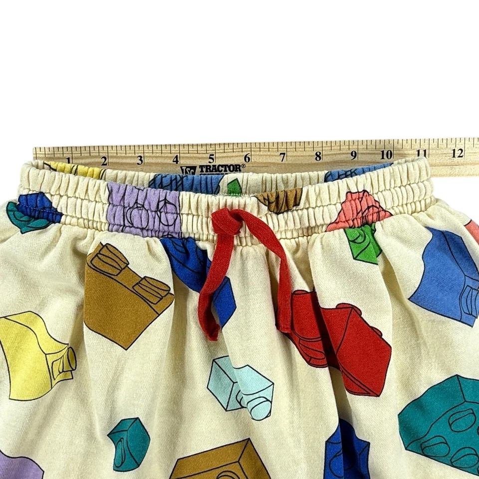 Saia Lego x H&M Meninas 8 10 Peças de Lego Creme Padrão Caprichoso Kitsch Fun Academia - Imagem 4 de 4