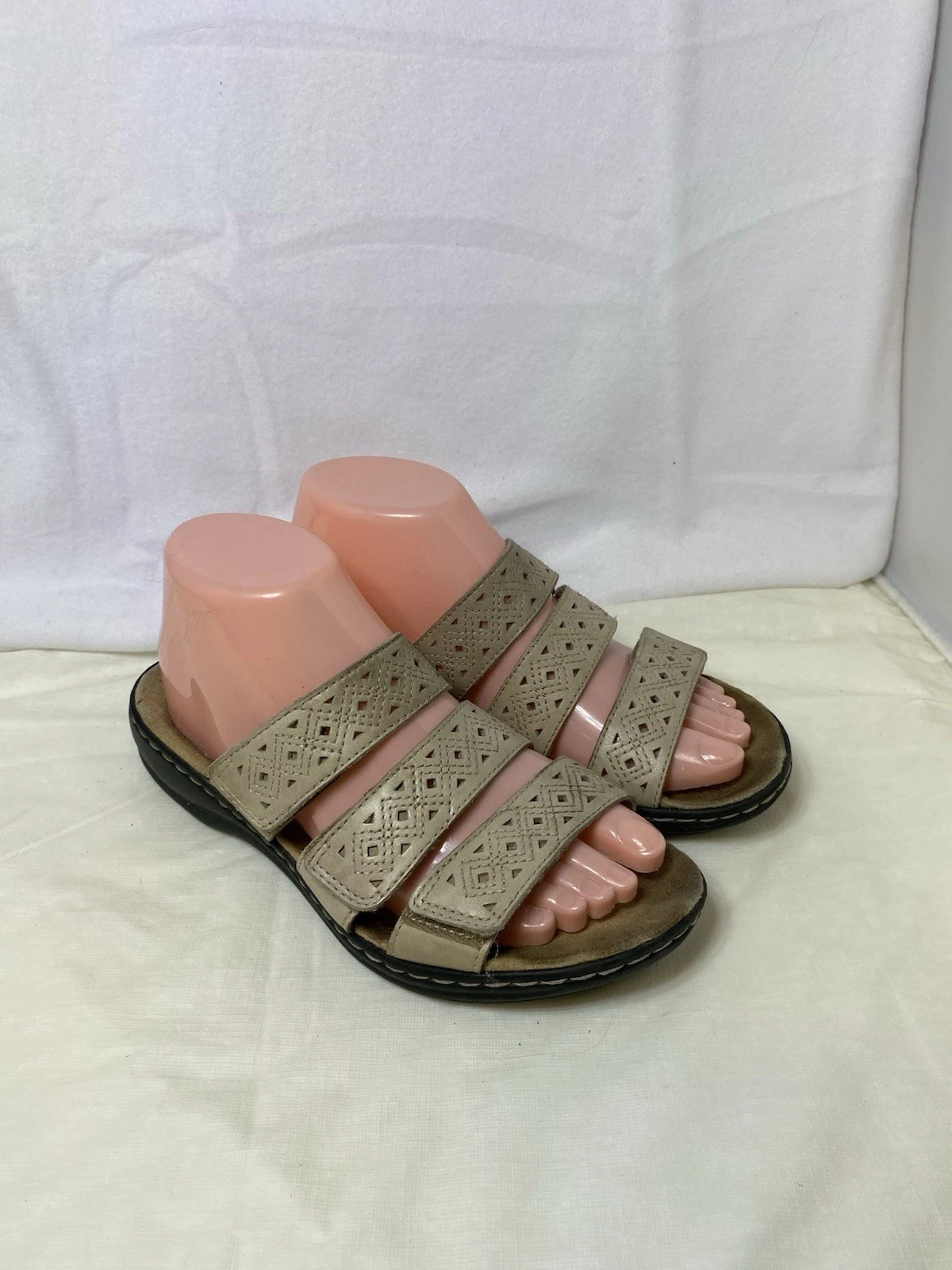 Clarks Laurieann Cove in pelle sabbia taglia 8