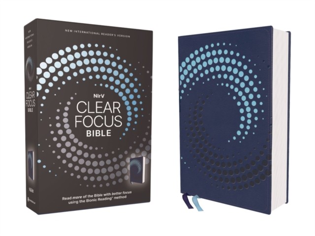 NIrV, Clear Focus Bible, Leathersoft, Navy by Zondervan (Leather / fine binding)