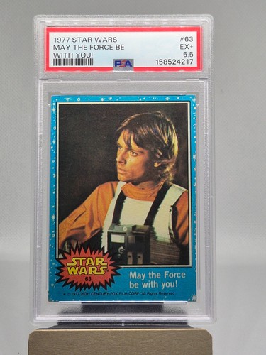 1977 Topps Star Wars #63 May the Force be with you! — PSA 5.5