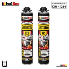 Brandschutzschaum B1 Bauschaum 2 x 750 ml Pistolenschaum Montageschaum Isolbau