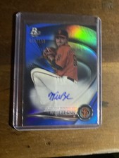 2022 Bowman Platinum Will Bednar Auto Blue Refractor 25/150 San Francisco Giants