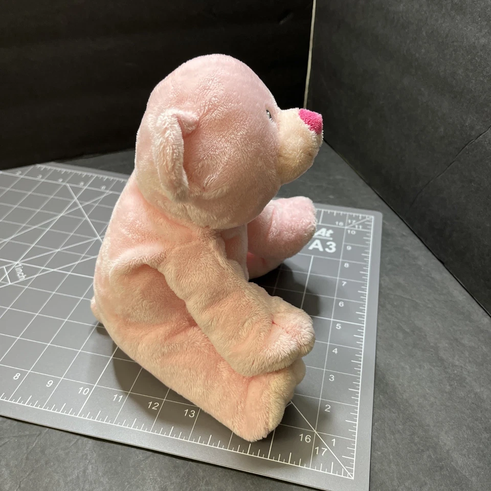 Oso de peluche TY TyLux Pluffies PInk Baby 2010 cosido ojos grises nariz rosa SIN ETIQUETA Foto 3 de 4