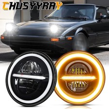 for Mazda RX-7 1979-1985 Pair 7 inch Round LE...