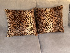 Leopard Cheetah Print Throw Pillow 18  Square Cheetah Set of 2