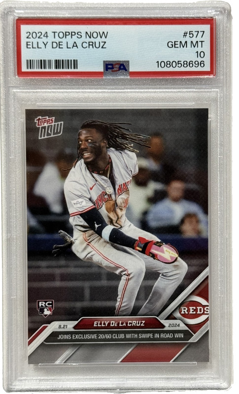 2024 Topps Now 577 Elly De La Cruz PSA Genm Mint 10 Cincinnati Reds Rookie