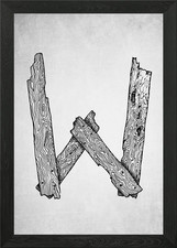 Woodchip Planking Framed Wall Art Poster Canvas Print Picture