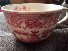 Asian Red Willow Tea Cup marked Japan on bottom