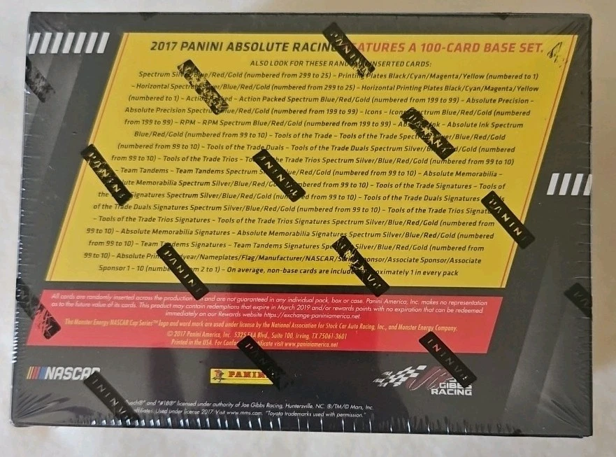 2017 Panini Absolute Nascar Racing Hobby Box - Image 4 of 4