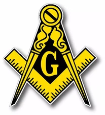 MASONIC FREEMASON LOGO DECAL STICKER 3M US TRUCK BIKE HELMET VEHICLE WINDOW WALL