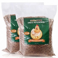 44LBS Bulk Dried Mealworms for Wild Birds Food Blue Bird Chickens Hen Treats USA