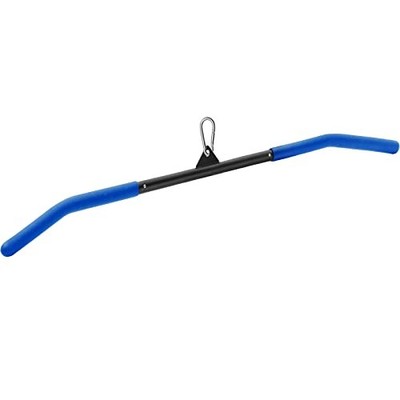  39.37 Inch LAT Pulldown Bar Attachment for Pulley Cable Machine, Curl Blue