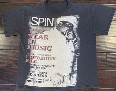 90s SPIN Magazine x The Notorious B.I.G. Graphic Print  T-Shirt M