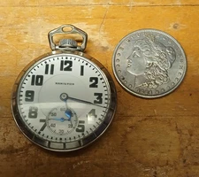 FULLY SERVICED! Antique 1921 Hamilton 950 Top Line Railroad Grade Pocket Watch